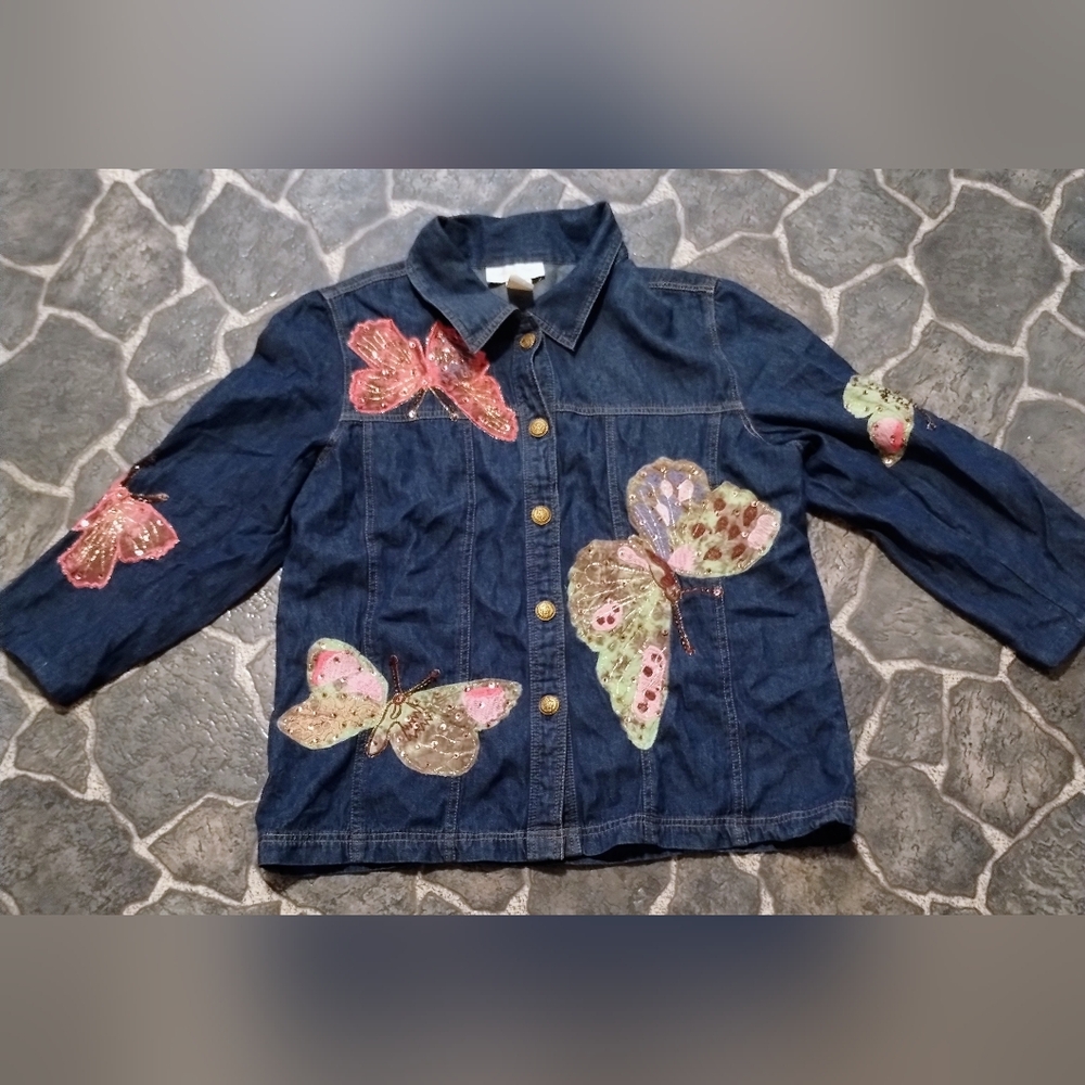 Butterfly denim jacket VINTAGE